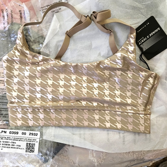 Savage X Fenty Band-It Houndstooth Low-Impact Sports Bra, BNWT, Sz M - Picture 16 of 16
